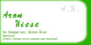 aron wiese business card