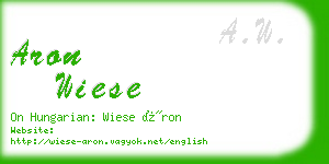 aron wiese business card